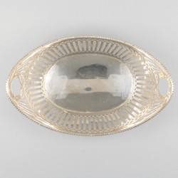 Bonbonmandje zilver.