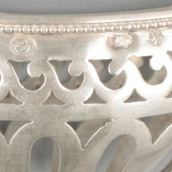 2-delige set zoutkelders (Brussel, J.C. Buls, ca. 1820) zilver.
