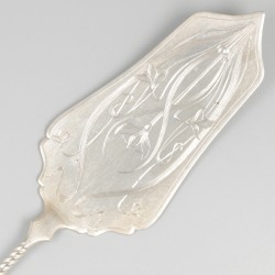 Taartschep zilver.