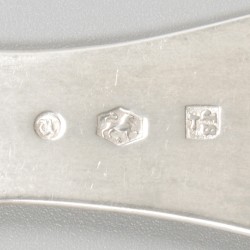 Taartschep zilver.