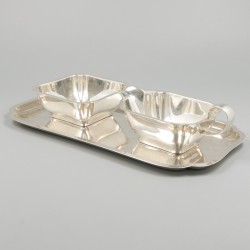 3-delig roomstel zilver.