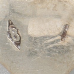 6-delige set koffie- / theelepels zilver.