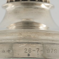 2-delige set kandelaren zilver.