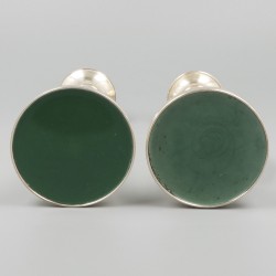 2-delige set kandelaren zilver.