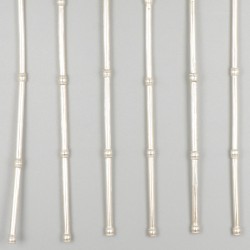 6-delige set cocktail lepels zilver.