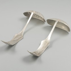 2-delige set scheplepels zilver.
