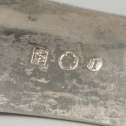 2-delige set scheplepels zilver.
