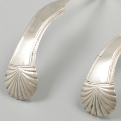 2-delige set scheplepels zilver.