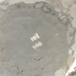 Bonbonschaaltje & Confiturelepel zilver.