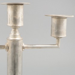2-delige set kandelaren zilver.