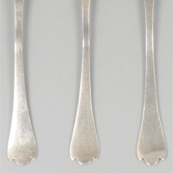 6-delig lot theelepels zilver.