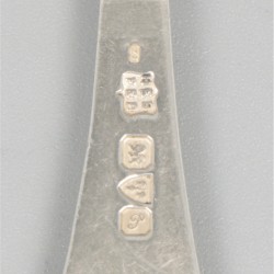 6-delig lot theelepels zilver.