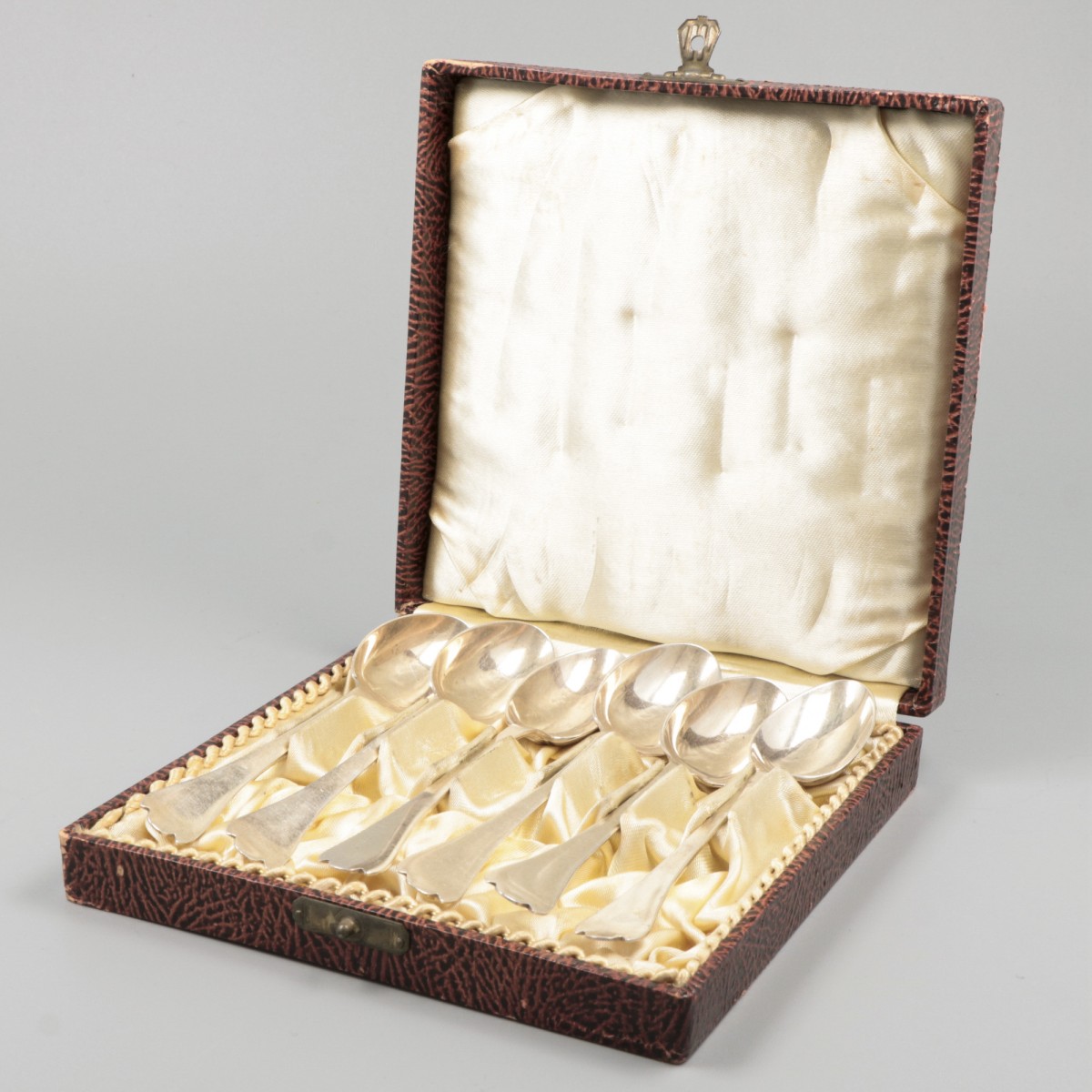 6-delig lot theelepels zilver.