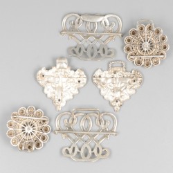3 diverse gespen zilver.