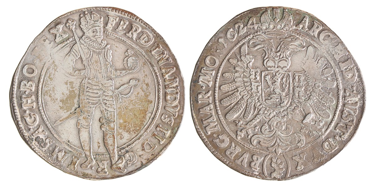 Bohemia. Ferdinand. Thaler. 1624.