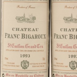 (2) Chateau Franc Bigaroux - Saint Emilion Grand Cru - 1993.