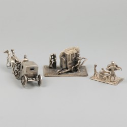 3-delig lot miniaturen zilver.