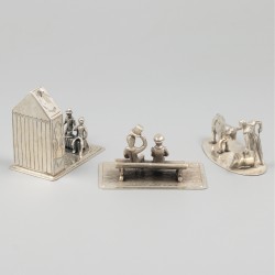 3-delig lot miniaturen zilver.