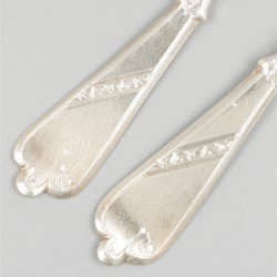 2-delige set vleesvorken zilver.