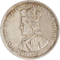 Lithuania. 10 Litu. 1936.