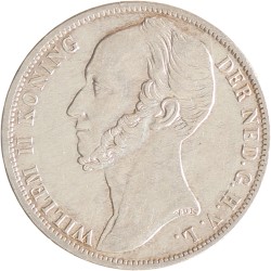 1 Gulden. Willem II. 1848/4_. Zeer Fraai / Prachtig.