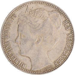 1 Gulden. Wilhelmina. 1906. Prachtig / UNC.