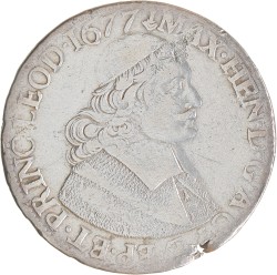 Dukaton. Luik. Maximiliaan Hendrik van Beieren. 1677. Zeer Fraai.