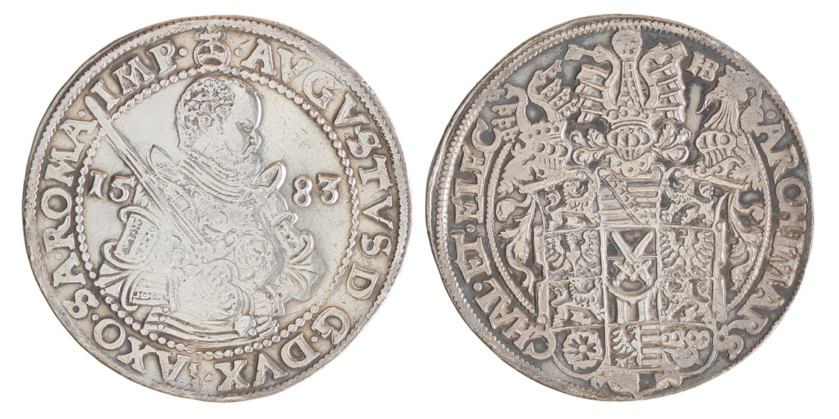 German states. Saxony - Albertinian line. August I. Thaler. 1583.