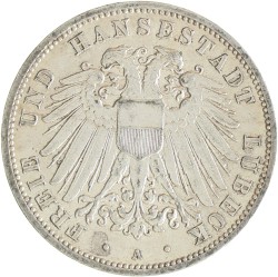 German states. Lübeck. 3 Mark. 1911 A.