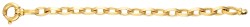 18 kt. Geelgouden schakelarmband met licht gematteerde schakels.