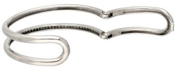Antonini 18K witgouden design bangle armband bezet met ca. 0.40 ct. diamant.