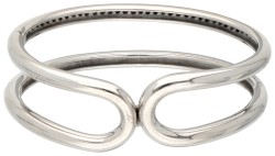 Antonini 18K witgouden design bangle armband bezet met ca. 0.40 ct. diamant.