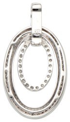 18 kt. Witgouden hanger bezet met ca. 0.51 ct. diamant.