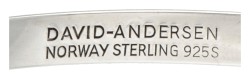 Sterling zilveren bangle armband door Noorse designer David Andersen.