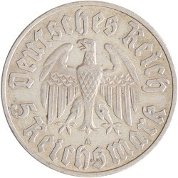 Germany. Third Reich. 5 Mark - 450th birthday of Martin Luther. 1933 A.