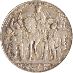 German states. Prussia. Wilhelm II. 3 Mark - Völkerschlacht centennial. 1913 A.