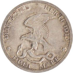 German states. Prussia. Wilhelm II. 3 Mark - Völkerschlacht centennial. 1913 A.