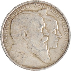 German states. Baden. Friedrich I. 2 Mark - Golden Anniversary of Friedrich and Luise. 1906.