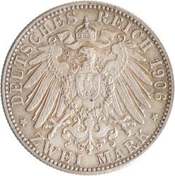 German states. Baden. Friedrich I. 2 Mark - Golden Anniversary of Friedrich and Luise. 1906.