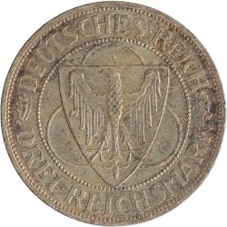 Germany. Weimar republic. 3 Mark - Rheinlandräumung. 1930 A.