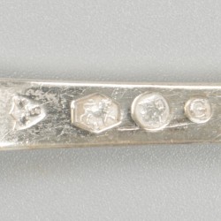 Taartschep art nouveau zilver.