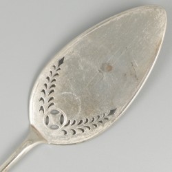 Taartschep art nouveau zilver.