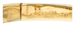 18 kt. Geelgouden bangle armband bezet met ca. 1.07 ct. diamant.