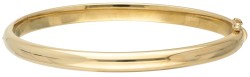 14 kt. Geelgouden bangle armband bezet met ca. 0.08 ct. diamant.