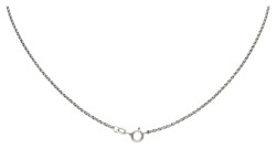 Sterling zilveren collier met 835 zilveren hanger bezet met blauwe kleurstenen en parelmoer.
