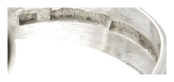 Sterling zilveren Finse design ring bezet met labradoriet door Valo-Koru Oy.