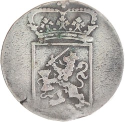Dubbele wapenstuiver. W.I.C. 1794. Fraai.