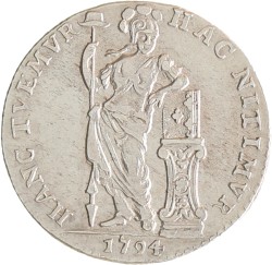 Kwart gulden. W.I.C. Utrecht. 1794. Zeer Fraai / Prachtig.