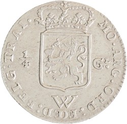 Kwart gulden. W.I.C. Utrecht. 1794. Zeer Fraai / Prachtig.