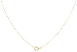 14 kt. Geelgouden collier en vintage hanger met een opaal triplet van een vogel op een tak.